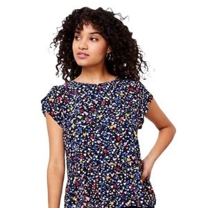 LOFT Heart Tulip Sleeve Peplum Top💕